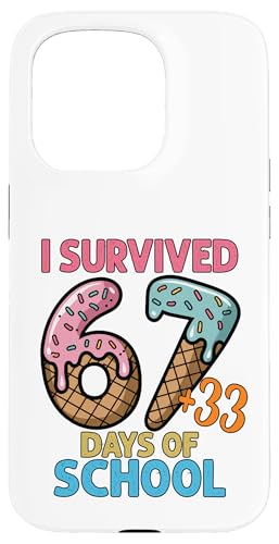 I Survived 100Days of School 67+33 �X�}�z�P�[�X iPhone 15 Pro �p