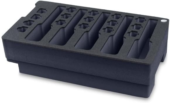 5 Pistol Polyethylene Foam for Gun Case, Custom Made Insert Replacement for Pelican 1535 Air Hard Case, Pistol Safe Storage, Waterproof, Light, Easy Grip