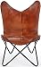 Produktbild Kobolo Butterfly Chair Schmetterlingsstuhl Butterfly Sessel aus Leder - Braun
