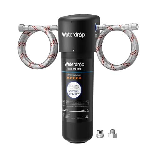 Waterdrop 10UA Untertisch Wasserfiltersystem, Direkter Verbinden mit Küchenhahn, 30.000 Liter Hohe Chlor-Reduktionskapazität, USA Tech WD-10UA