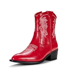 Western Cowboy Boots-9816-red