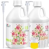 YIEHO Epoxy Resin 1 Gallon Kit, High Gloss Epoxy Resin and Hardener Crystal Clear 2 Part Resina Epoxica Transparente,Perfect for Table Top, Crafts- Less Bubbly, Hard 1:1