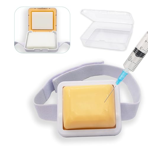 Injection Practice Kit - Intramuscular Training Pad with Box, Perfect for Nursing Students & Medical Training, Reusable & Easy to Clean