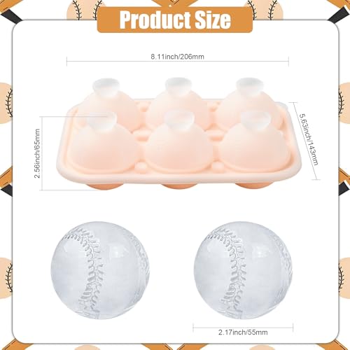 Molde de silicona para cubos de hielo balón de béisbol miniatura 2