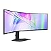 Samsung 49” Business Curved Ultrawide Dual QHD Computer Monitor, USB-C, DisplayPort, HDMI, 120Hz, VESA DisplayHDR 400, Built-in Speakers, Height Adjustable Stand, Eye Care, LS49C954UANXZA, 2024