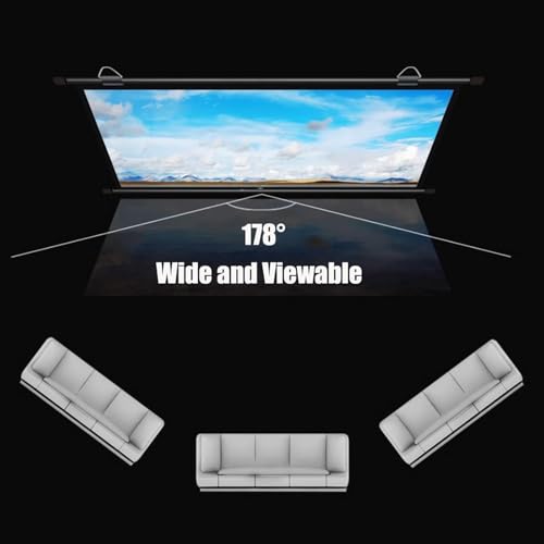 Pantalla manual para proyector 16:9 72 pulgadas miniatura 3