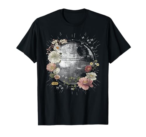 T-shirt Star Wars Death Star design floral haut de gamme finition premium