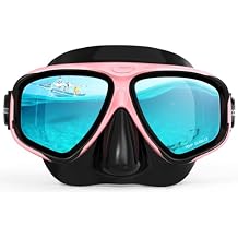 COPOZZ Youth Scuba Mask, Low Volume No Fogging Snorkeling Scuba Dive Glasses, Seal Free Diving Tempered Glass Mask Goggles, Swimming Scuba Dive Snorkeling Swim Mask Diving Goggles Mask for Men Women