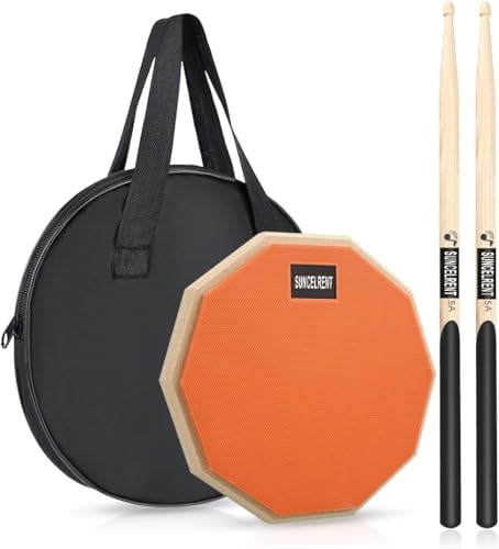 SUNCELRENT Silent Drum Pad, 12 Inch Orange