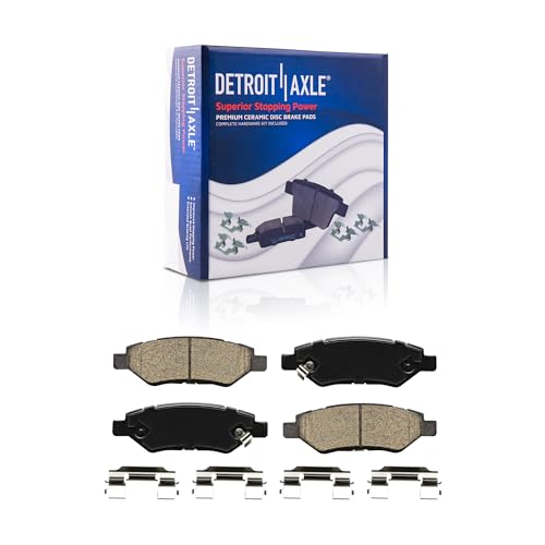 Image of Detroit Axle - 3.6L Brake Kit for 10-15 Chevrolet Camaro, Drilled & Slotted Brake Rotors Ceramic Brakes Pads Front and Rear Replacement: 12.64'' inch Front, 12.40'' inch Rear Rotors