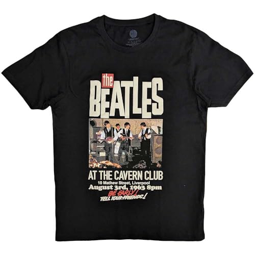 Image of The Beatles T Shirt Cavern Club Live 63 Official Mens Black M