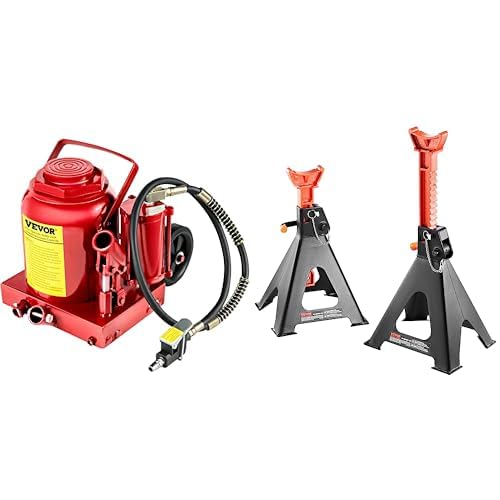 VEVOR Bottle Jack, 50 Ton/110231lbs Air Hydraulic Bottle Jack + Jack