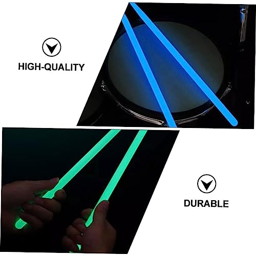 4 piezas de baquetas luminosas para batería, instrumentos de percusión y práctica, superficie lisa, para jazz, snare y actuaciones en escenario miniatura 5
