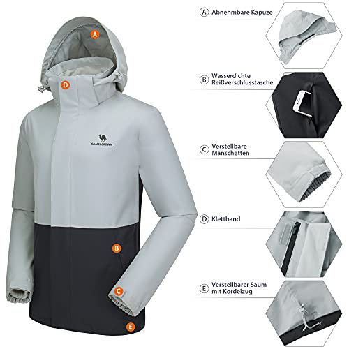 CAMEL CROWN Heren winterjas warme 3-in-1 ski-jas winddichte fleece jassen waterdichte outdoor jas heren hardshell jassen camping winterjas - Image 6