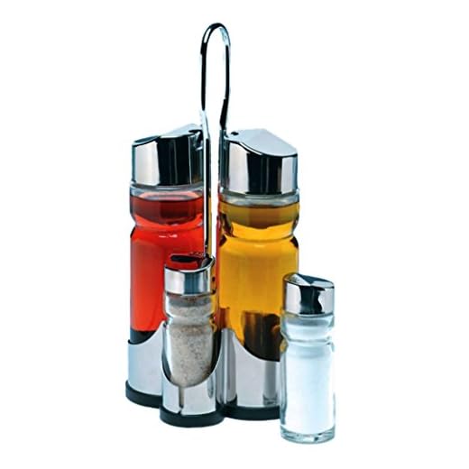 Happy Friends vinäger och olja, rostfritt stål, 10 x 10 x 22 cm