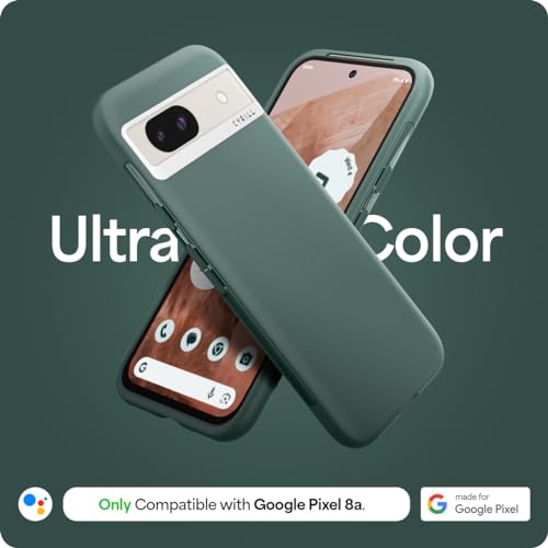 Image of Spigen Cyrill UltraColor | Google Pixel 8a Case | Green Pixel 8a Back Cover | TPU+Poly Carbonate - Kale