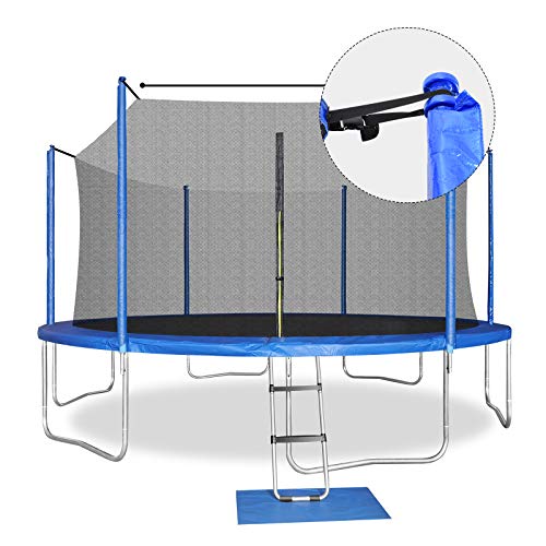 ACWARM HOME 12FT Trampoline Net - Replacement Trampoline Safety Net Enclosure - Trampoline Net for 12 ft Round, 6 Pole - Breathable, Tear & Weather-Resistant Frame Trampoline - Thumbnail 6