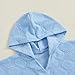 FYBITBO Baby Boy Girl Hooded Towel Poncho Terry Swimsuit Cover Up Beach/Pool/Bath Towels with Hood Bathing Suit Coverups (Blue Seashell, 1-2T)
