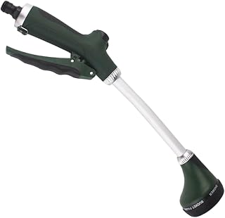 Long Pole Garden Sprayer with Comfortable Frosted Handle and Adjustable Flow Control, Lightweight Aluminium and Plastic Watering Wand for Gardening and Plant Irrigation
