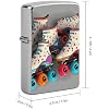 Retro Roller Skates Colorful Metal Lighter Case, Durable Lighter Protective Cover with Personalized Graffiti Design Easy to Install, Universal Fit for Standard Lighters, Stylish & Unique Idea