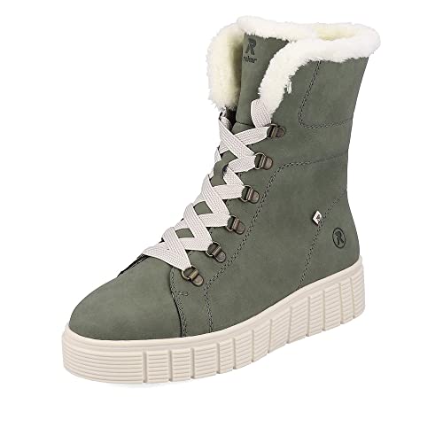 Rieker Damen Winterstiefel - Bequeme Hochschaftstiefel Mit Wechselfußbett