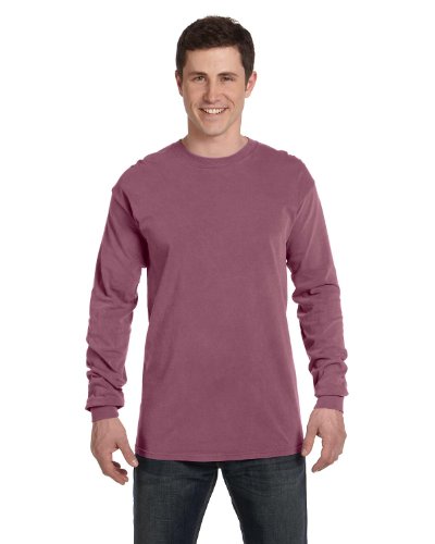 Image of Comfort Colors Ringspun Garment-Dyed Long-Sleeve T-Shirt (C6014)- BERRY, XL