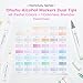 Ohuhu Pastel Alcohol Brush Markers- 48 Colors of Honolulu Sweetness - AP Certificated -Alcohol Based Double Tipped Art Marker Set for Artist Adults Coloring Illustration- Brush & Chisel - Refillable