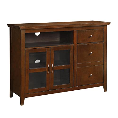 Convenience Concepts Highlander 55 Inch 1 Drawer Tv Stand With Storage Cabinets And Shelves, Espresso #TOP14