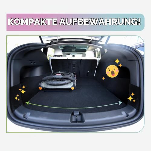 Petique Breeze Große Hundebuggy Hundewagen wandelbar Fahrradanhänger für Hunde mit Luftreifen, Schwarz, 1 Stück (1er Pack)