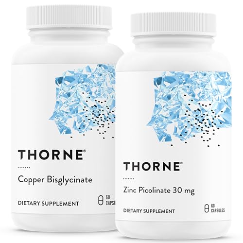 THORNE - Trace Minerals Bundle - Zinc Picolinate and Copper Bisglycinate - Essentials for Wellness - 60 Servings