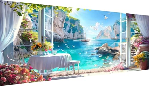 5D Diamond Painting Grand Format Fenêtre Haute Précision