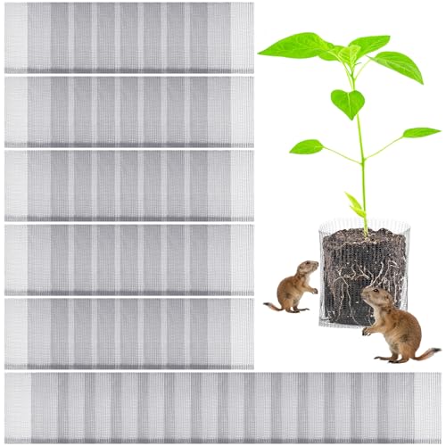 LIUBUJINGYING 60 Pcs Stainless Steel Gopher Proof Wire Basket Bulk, 1 Gallon Plant Root Protector, Mole and Vole Mesh Wire Baskets, Underground Plant Protection