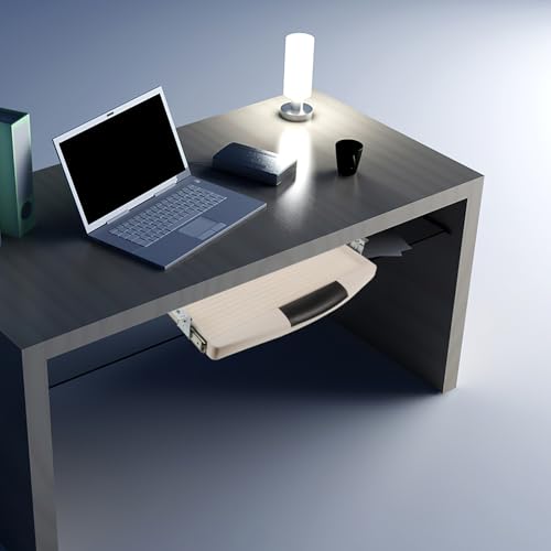 Bandeja ergonómica para teclado bajo escritorio que elimina dolores y ahorra espacio 7