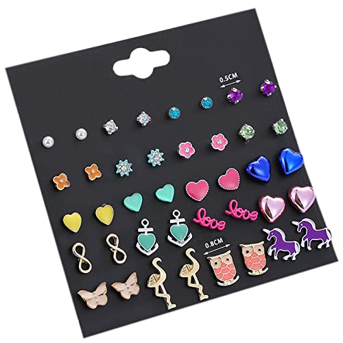 Cute animal stud earrings, colourful earrings, for decoration of stud earrings wear matching accessories, Alloy, stainless steel - Image 4