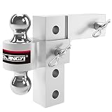 Adjustable Trailer Hitches Ball Mount 6" Drop Hitch with 2"3500lbs &2-5/16"5000lbs Towing Hitch Ball