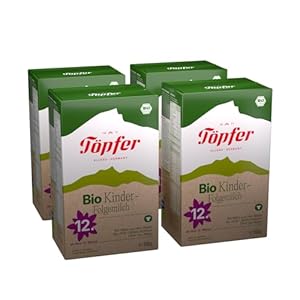 Töpfer Bio Kinder-Folgemilch 4-4 x 500g Milchpulver – Babynahrung ab dem 12. Monat - Mit Bio-Milch aus dem Allgäu