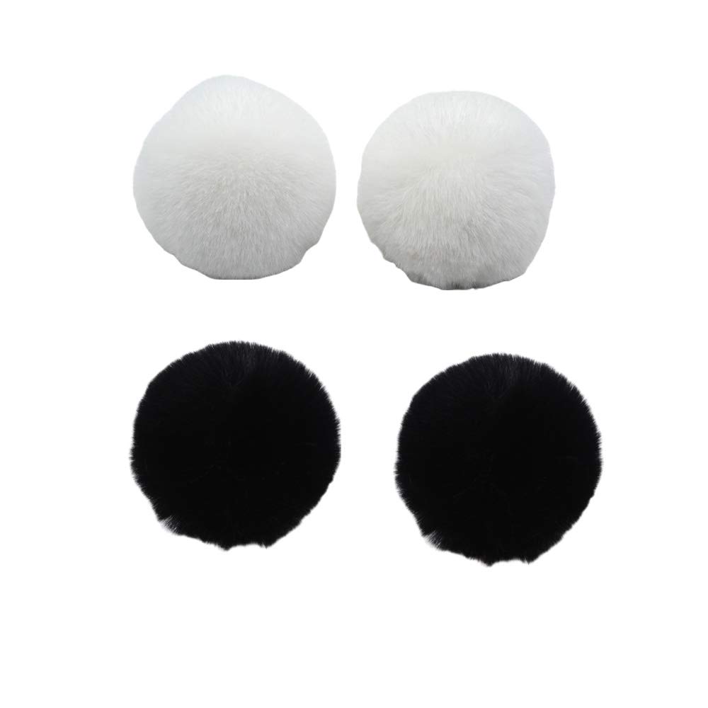 2 Pairs Fuax Fur PomPom DIY Shoe Clips Decoration Removable Shoe Buckle, Shoes Decoration Charms Wedding Party Decoration