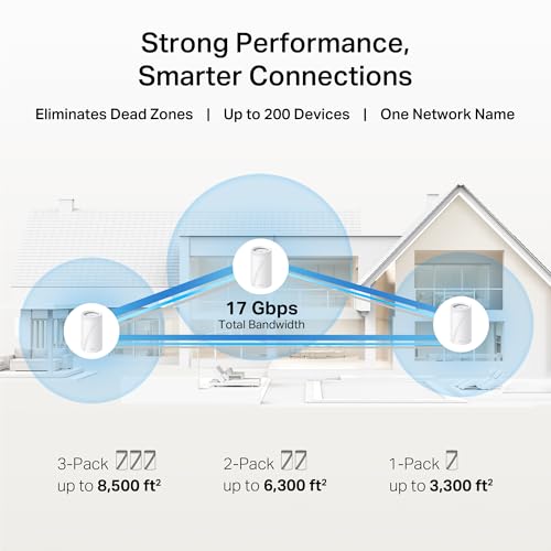Image of TP-Link Deco 7 Pro BE17000 Tri-Band Wi-Fi 7 Whole Home Mesh System | 9-Stream, 10G RJ45 /SFP+ Combo | Multi-Gig Wired Backhaul | Up to 3,300 Sq.ft | HomeShield, MLO, 320 MHz | BE77 1-Pack Router