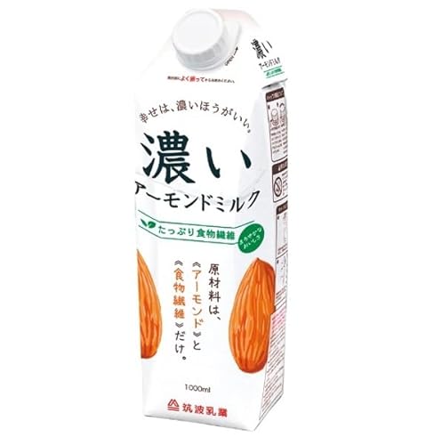 アーモンドミルク 濃い砂糖不使用 1000ml 筑波乳業