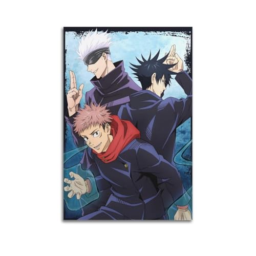 CXEEUDFFN Jujutsu Kaisen Posters6 pósteres decorativos de lienzo para pared e impresión artística moderna para decoración de dormitorio familiar, 20 x 30 cm