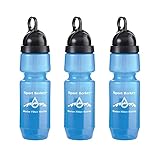 Berkey 3-Pack of Sport Water Filter Bottles Ideal for Off-Grid, Emergencies, Hiking, Camping, Traveling and Everyday Use at Home, Work or School