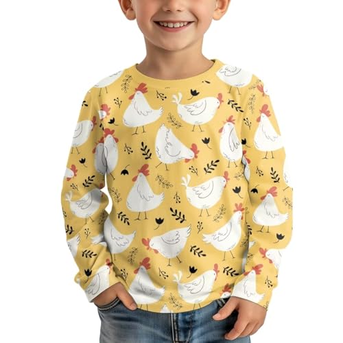 Long Sleeve Tshirts for Girls Boys Thin Fall T Shirts Kids 3-16 Years Novelty 3D Print Pullover Tees3