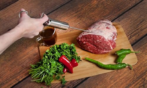 Injetor de carne resistente de aço inoxidável 304 - injetor de tempero de 59 g - seringa injetora de