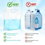 Zubebe 20 Pcs x 1.3 Gallon Water Container Bags Collapsible Emergency Bag - Image 3