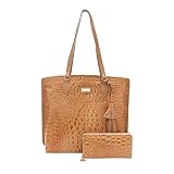 Kit Bolsa E Carteira Couro Legítimo Lezard Mariart 5200+564 (Fendi)