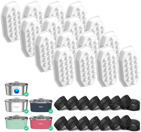 Rellaty Official 32PCS Cat Water Fountain Filters Replacement image 5
