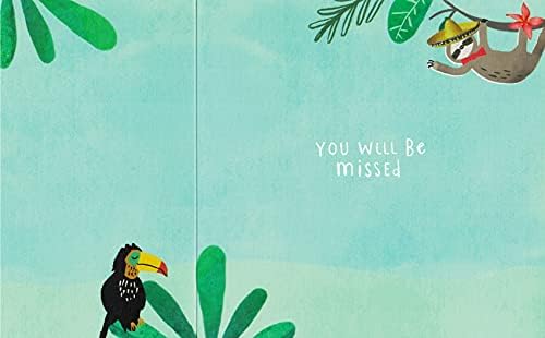 Sorry You're Leaving Greeting Card and Envelope. Fun Jungle Design