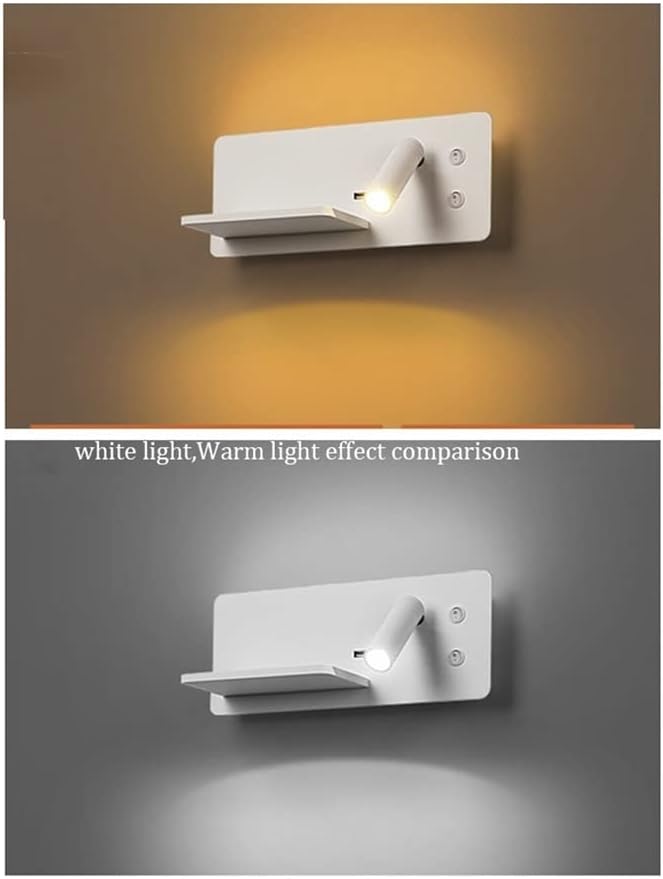 Multifunctional LED Indoor Wall Light - Wireless Reading Lamp for Bedroom with Adjustable Brightness & USB Charging Port - Perfect for Headboard & Sconce Use