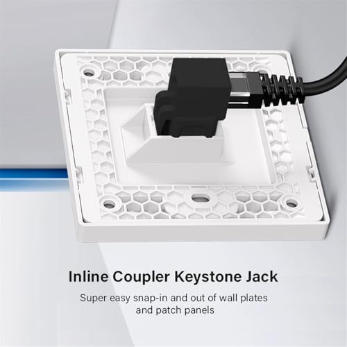 Adaptador Keystone UTP CAT6 ángulo 90 RJ45 hembra a hembra miniatura 4