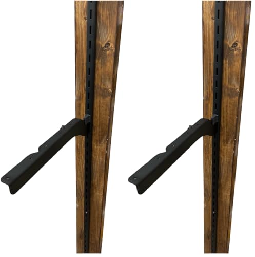 和気産業(Waki Sangyo) 1X4ピラシェル棚受 棚受け金具 1X4材 3枚用 右 ピラシェルシリーズ 棚板 収納 壁 1枚入 黒 奥行き2×幅27×高さ5.5cm WPS009 (× 2)
